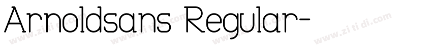 Arnoldsans Regular字体转换